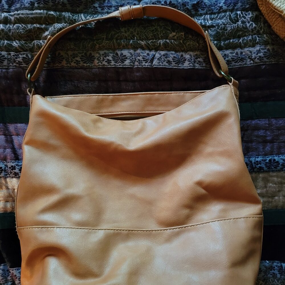 Brown leather purse